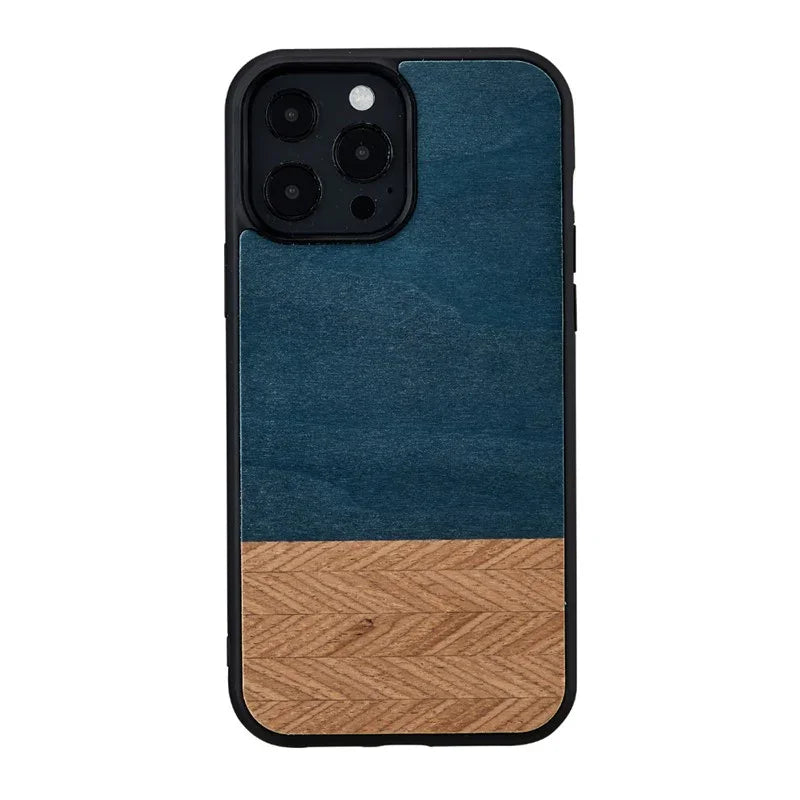 Man & Wood Series Cover For iPhone 13 Pro Max - Denim - Tashqila Man & Wood Series Cover For iPhone 13 Pro Max - Denim - Tashqila